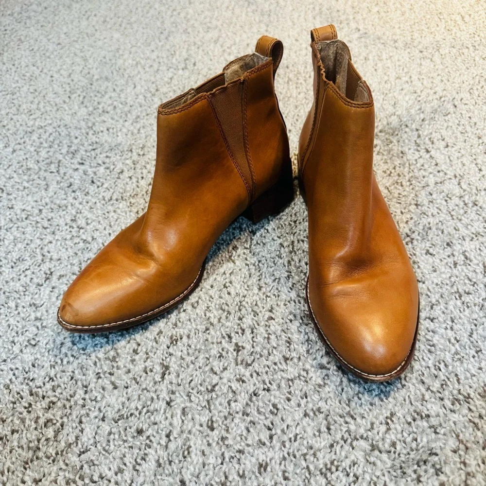MADEWELL The Carina Boot Tan Leather Women’s Size‎ 7.5